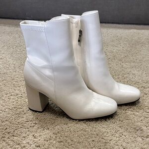 MIA White Heeled Boots